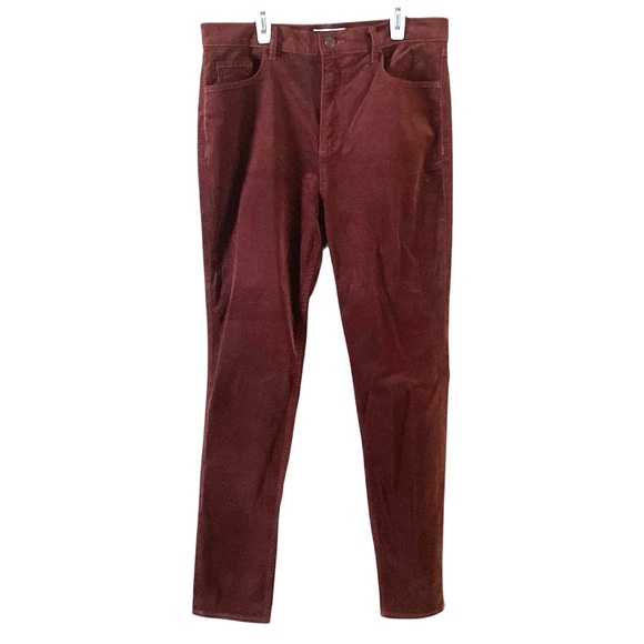 LOFT Pants - Loft Velveteen High Waist Straight Leg Pants 12